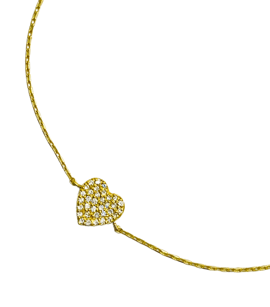 Amirah  Diamond Heart Bracelet in 18k Gold