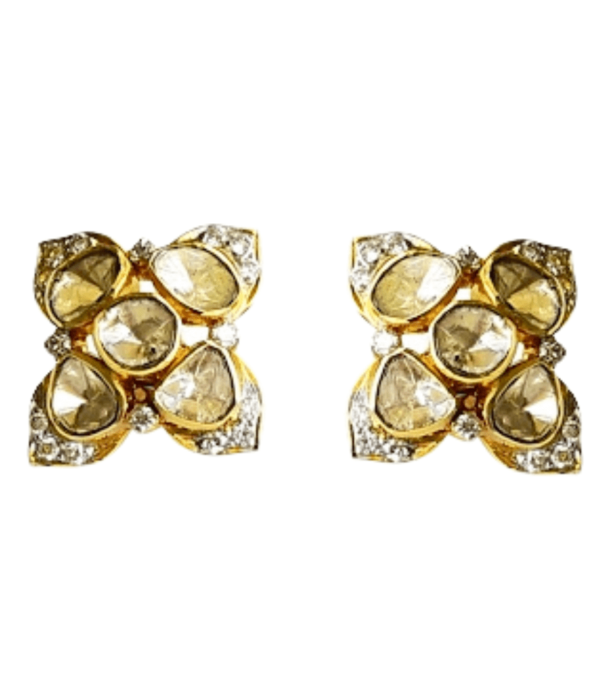 Meher Diamond Stud Earrings in 18k Gold